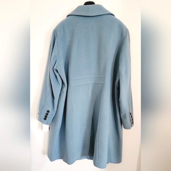[22] NWT Anne Klein Cashmere Blend Lined Coat - Picture 2 of 11